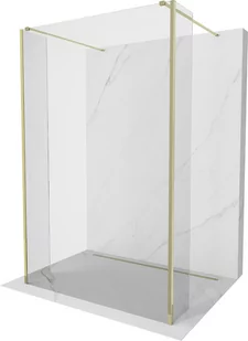 Mexen Kioto ścianka prysznicowa wolnostojąca 120 x 30 x 30 cm, transparent, złota - 800-120-030-222-50-00-030 - Ścianki i drzwi prysznicowe - miniaturka - grafika 1
