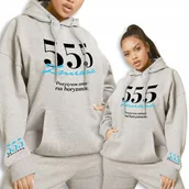 Bluzy damskie - Bluza Szara Damska Kangurek Prezent 555 Zmiana Xxl - miniaturka - grafika 1