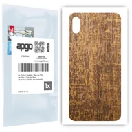 Szkła hartowane na telefon - Folia naklejka skórka strukturalna na TYŁ do Apple iPhone XS Max -  Drewno Dąb Stary - apgo SKINS - miniaturka - grafika 1