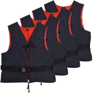 Żeglarstwo - vidaXL Kamizelki asekuracyjne, 4 szt., 50 N, 30-50 kg, ciemnoniebieski vidaXL - miniaturka - grafika 1
