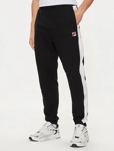 Fila Spodnie dresowe FAM0612 Czarny Regular Fit - Spodnie sportowe męskie - miniaturka - grafika 1