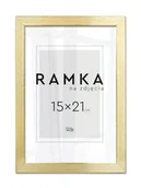 Ramki na zdjęcia - Ramka na zdjęcia 15x21 cm Złota - miniaturka - grafika 1