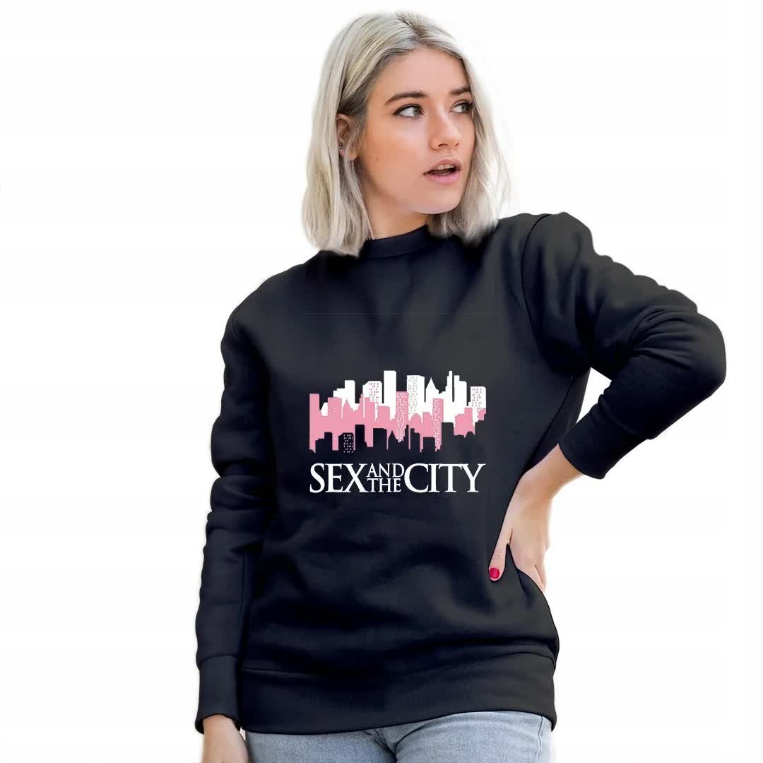 Damska Bluza Czarna Dresowa SEX AND THE CITY Dla Fanek Wz Rozmiar M