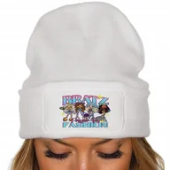 Czapki damskie - ZIMOWA BIAŁA CZAPKA Na Prezent Urodziny Dla Fana BRATZ FASHION Wzory - miniaturka - grafika 1