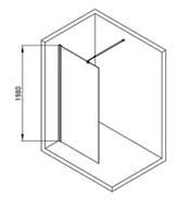 Ścianki i drzwi prysznicowe - Deante Kerria Plus Ścianka prysznicowa walk-in 110x200 cm chrom KTS_031P - miniaturka - grafika 1
