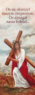 Ikony i obrazy sakralne - Baner na Wielki Post "On się obarczył naszym.." 75x200cm - miniaturka - grafika 1