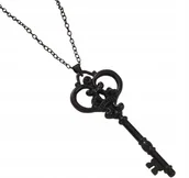 Wisiorki - Naszyjnik wisiorek Gotycki Klucz Czarny Paryski Staroświecki prezent - miniaturka - grafika 1