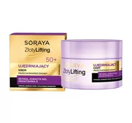 Kremy do twarzy - Soraya Złoty Lifting Ujędrniający krem przeciwzmarszczkowy 50+ 50ml - miniaturka - grafika 1