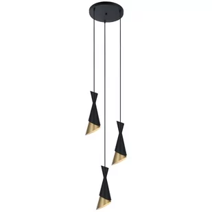 Italux Lampa MALIA czarno złota 3x40W E27 - Oprawy, klosze i abażury - miniaturka - grafika 1