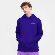 Bluzy sportowe męskie - Męska bluza dresowa nierozpinana z kapturem CHAMPION Hooded Sweatshirt - granatowa - miniaturka - grafika 1