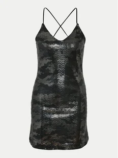 Noisy May Sukienka koktajlowa Shimmer 27032000 Czarny Slim Fit - Sukienki - miniaturka - grafika 1