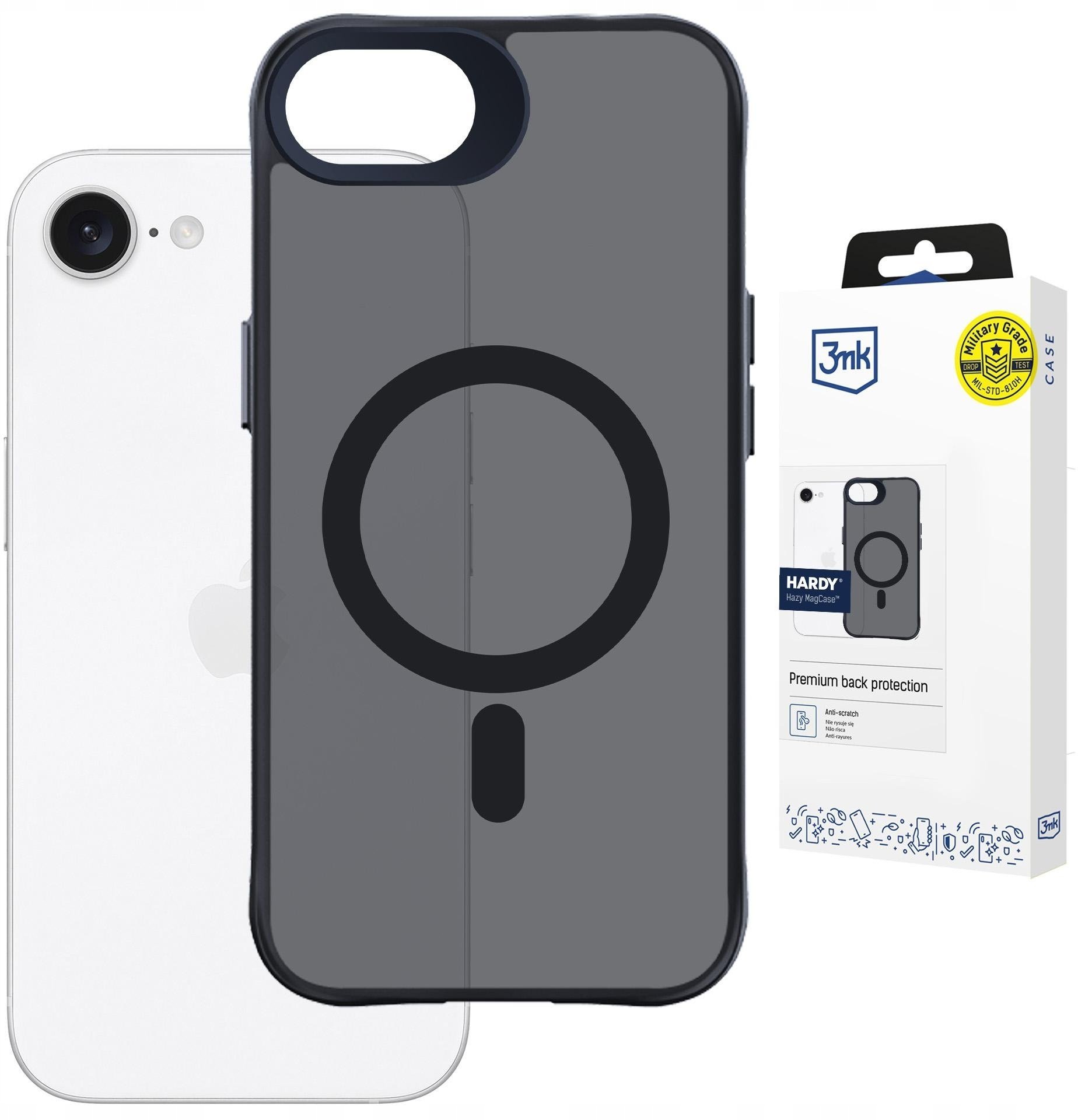 3MK Apple iPhone 16E - 3mk Hardy Hazy MagCase Black