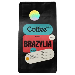 Kawa ziarnista Leń Coffee Brazylia Minasul 500g - Kawa - miniaturka - grafika 1