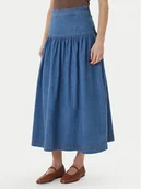 Spódnice - ONLY Spódnica jeansowa Sevigny 15364687 Niebieski Regular Fit - miniaturka - grafika 1