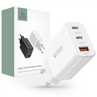 Ładowarki do telefonów - Ładowarka Sieciowa 30W 2x PD USB-C + QC3.0 USB Tech-Protect C30W biała - miniaturka - grafika 1