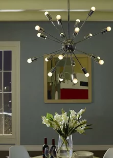 Solar Vildevik 16 srebrna lampa typu pająk wysoki połysk chrom 72cm Solar18 10834S - Lampy sufitowe - miniaturka - grafika 1