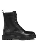 Botki damskie - Geox Skórzane botki "Bleyze" w kolorze czarnym - miniaturka - grafika 1