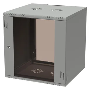 Szafa wisząca Professional 19" 12U, 600mm, drzwi szklane, szara - Szafy rack - miniaturka - grafika 1