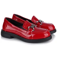 Mokasyny damskie - Mokasyny damskie Bombonella 10T 458.2405 - 50 T SYH czerwone R.37 - miniaturka - grafika 1