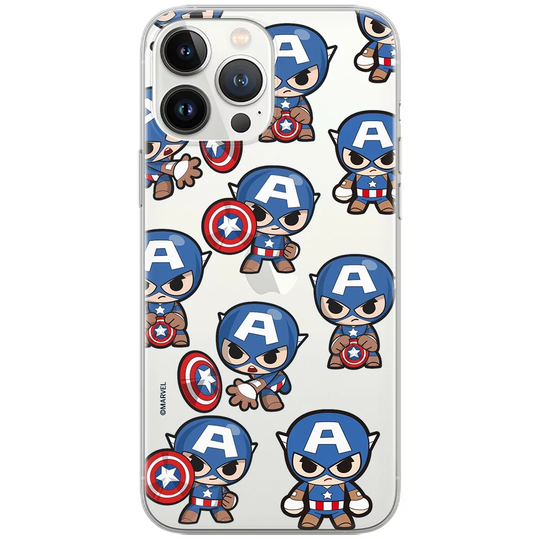 Etui Marvel dedykowane do Iphone 5/5S/SE, wzór: Kapitan Ameryka 029 Etui częściowo przeźroczyste, oryginalne i oficjalnie licencjonowane