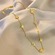 Naszyjniki - Naszyjnik celebrytka z symbolami premium ze stali chirurgicznej - miniaturka - grafika 1