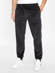Tommy Hilfiger Spodnie dresowe UM0UM03014 Czarny Regular Fit - Spodnie sportowe męskie - miniaturka - grafika 1