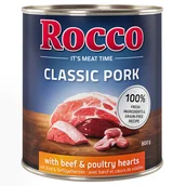 Mokra karma dla psów - Korzystny pakiet Rocco Classic Pork, 12 x 800 g - Wołowina i serca drobiowe - miniaturka - grafika 1