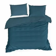 Pościel - Eurofirany Pościel satynowa 180x200 Nova granatowa jednobarwna - miniaturka - grafika 1