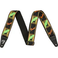 Inne akcesoria gitarowe - Fender Neon Monogrammed Strap Green and Orange 2&quot; - miniaturka - grafika 1