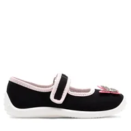 Buty dla dziewczynek - Kapcie Nelli Blu BALERINKI MOTYL III Czarny - miniaturka - grafika 1