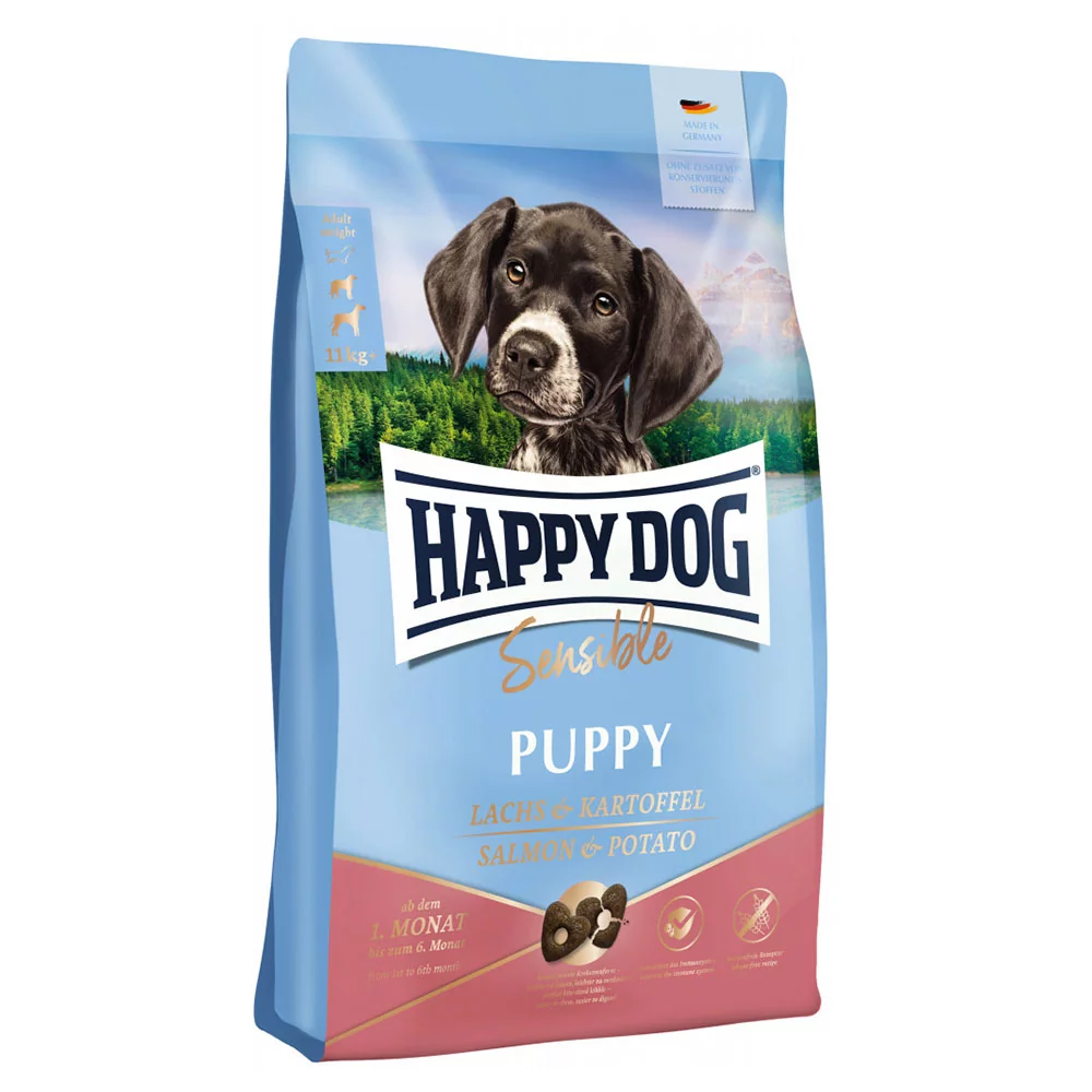 Happy Dog Supreme Sensible Puppy, łosoś z ziemniakami - 10 kg