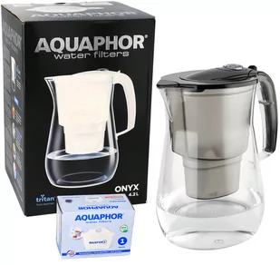 Dzbanek filtrujący wodę Aquaphor Onyx 4.2 L CZARNY TRITAN + Filtr wkład - Dzbanki filtrujące - miniaturka - grafika 1