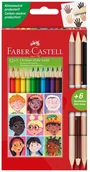 Kredki, ołówki, pastele i pisaki - Kredki Trójkątne Edycja Children Of The World 12-Kol. + 3 Kredki Dwustronne, Faber-Castell - miniaturka - grafika 1