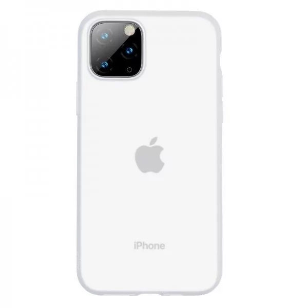 Baseus Jelly Liquid Silica Gel | Delikatne etui slim case pokrowiec do iPhone 11 Pro 5.8'' 2019 | transparenty biały WIAPIPH58S-GD02