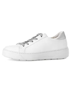 Gabor Skórzane sneakersy w kolorze srebrno-białym - Trampki damskie - miniaturka - grafika 1