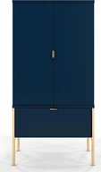 Komody - Elior Wysoka komoda w stylu glamour Perilla 4X - Granat - miniaturka - grafika 1
