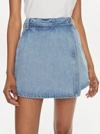 Spodenki damskie - Pepe Jeans Szorty jeansowe Regular Skort Hw Dnm PL801123 Niebieski Regular Fit - miniaturka - grafika 1