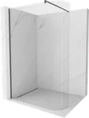 Ścianki i drzwi prysznicowe - Mexen Kioto ścianka prysznicowa zaokrąglona Walk-in 100 x 200 cm, transparent 8 mm, gun gray szczotkowany - 800-100-101-66-06 - miniaturka - grafika 1