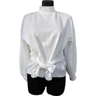 Swetry damskie - Zara Golf Damski Ciepły Wygodny Elegancki Biały Rozmiar S - miniaturka - grafika 1