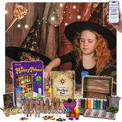 Przybory szkolne - Zestaw Kreatywny Mikstury i Eliksiry dla Małych Czarodziei 20 Butelek, Księga Zaklęć, Tajemnicze Składniki Prezent Dla Dziewczynek i Chłopców + .. - miniaturka - grafika 1