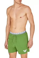 Kąpielówki męskie - Emporio Armani Swimwear Emporio Armani Man's bokserki męskie, z logo, zielone, 56, zielony - miniaturka - grafika 1