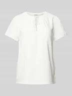 Koszulki i topy damskie - T-shirt z wycięciem w kształcie łezki - miniaturka - grafika 1