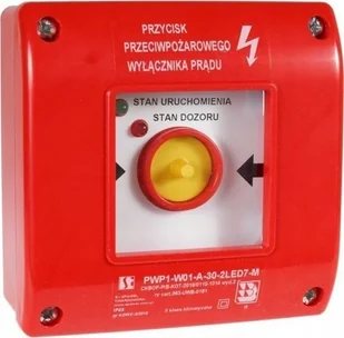 spamel Reczny przycisk uruchamiania PWP1 2LED standard PWP1-W01-A-01-2LED7 PWP1-W01-A-01-2LED7 - Sprzęt przeciwpożarowy - miniaturka - grafika 1