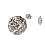 Bombki - Bombka szklana 10 cm szaro-srebrna mix - miniaturka - grafika 1