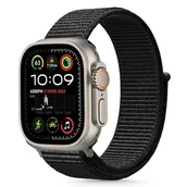 Akcesoria do smartwatchy - Pasek TECH-PROTECT Nylon do Apple Watch 6/7/8/9/10/SE/SE 2/Ultra 1/2 (44/45/46/49 mm) Czarny - miniaturka - grafika 1