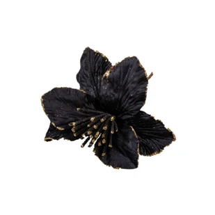 Poinsecja 25 cm czarno-złoty - Ozdoby bożonarodzeniowe - miniaturka - grafika 1