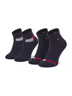 Tommy Hilfiger Zestaw 2 par wysokich skarpet dziecięcych 100002319 Granatowy - Skarpetki dla dzieci - miniaturka - grafika 1