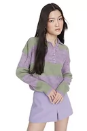 Bluzy damskie - Trendyol Damska bluza z dzianiny Lilac Striped Knitwear, fioletowa, S (DE) - miniaturka - grafika 1