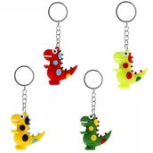 Breloki - BRELOK DINOZAUR GUMOWY 12 SZTUK - miniaturka - grafika 1