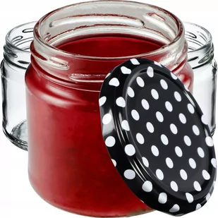 Słoiki na przetwory Lerma 200ml 50 szt. 66mm + wieczka czarny groszek - Pojemniki kuchenne - miniaturka - grafika 1